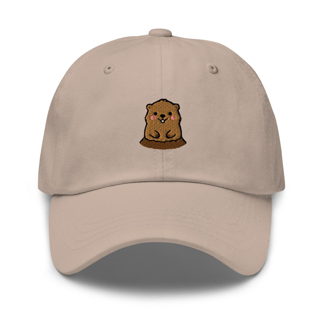 Groundhog Embroidered Dad Cap, Cute Woodchuck Baseball Hat, Groundhog Day Gift, Weather Forecaster Hat, Animal Lover Gift