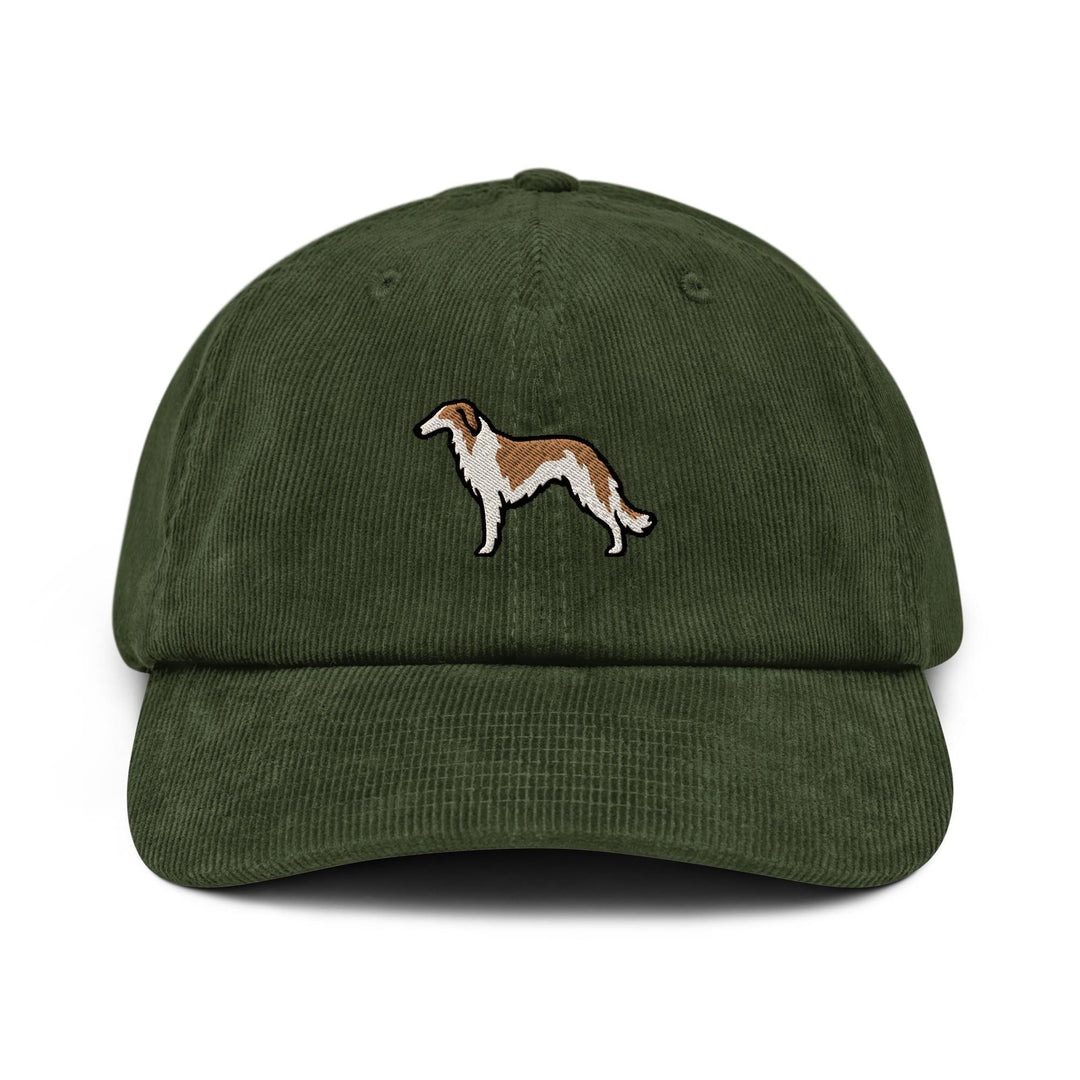 Borzoi Embroidered Corduroy Cap, Russian Wolfhound Hat, Sighthound Lover Gift, Retro Dog Mom Dog Dad Cap