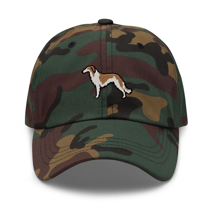 Borzoi Embroidered Dad Cap, Russian Wolfhound Baseball Hat, Sighthound Lover Gift, Cotton Dog Owner Hat