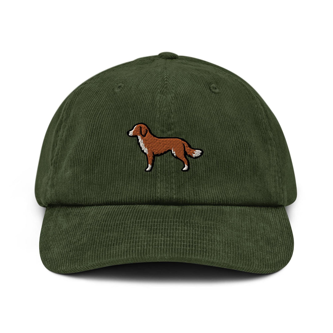 Nova Scotia Duck Tolling Retriever Embroidered Corduroy Cap, Toller Dog Hat, Red Retriever Dog Lover Gift