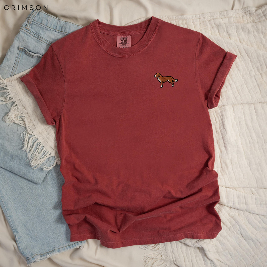 Nova Scotia Duck Tolling Retriever Embroidered T-Shirt, Comfort Colors® Toller Tee, Retriever Dog Lover Gift
