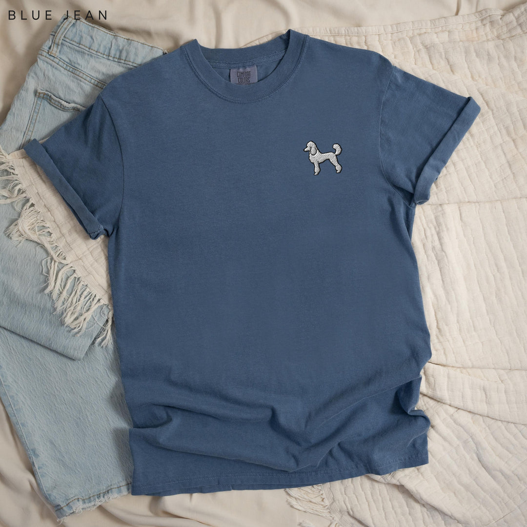Standard Poodle Embroidered T-Shirt, Comfort Colors® Poodle Tee, French Poodle Mom Gift