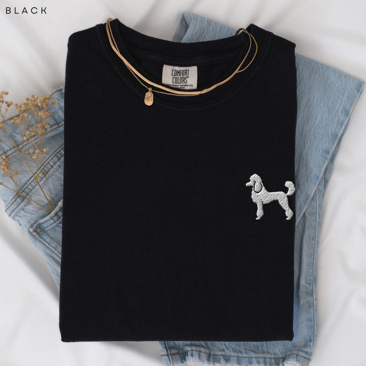 Standard Poodle Embroidered T-Shirt, Comfort Colors® Poodle Tee, French Poodle Mom Gift