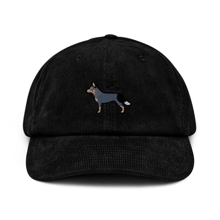 Australian Cattle Dog Embroidered Corduroy Cap, Blue Heeler Red Heeler Hat, Queensland Heeler Dog Lover Gift
