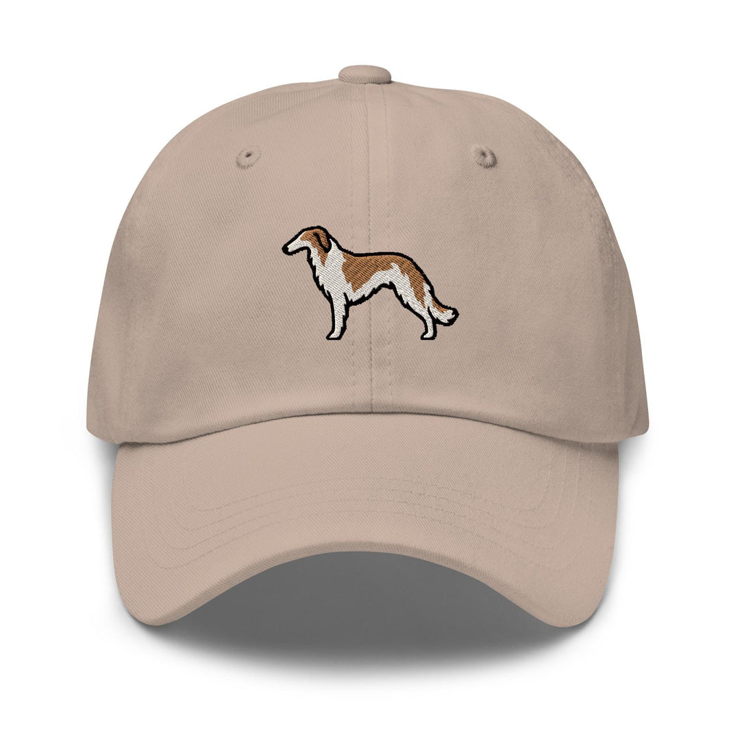 Borzoi Embroidered Dad Cap, Russian Wolfhound Baseball Hat, Sighthound Lover Gift, Cotton Dog Owner Hat