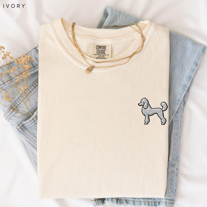 Standard Poodle Embroidered T-Shirt, Comfort Colors® Poodle Tee, French Poodle Mom Gift