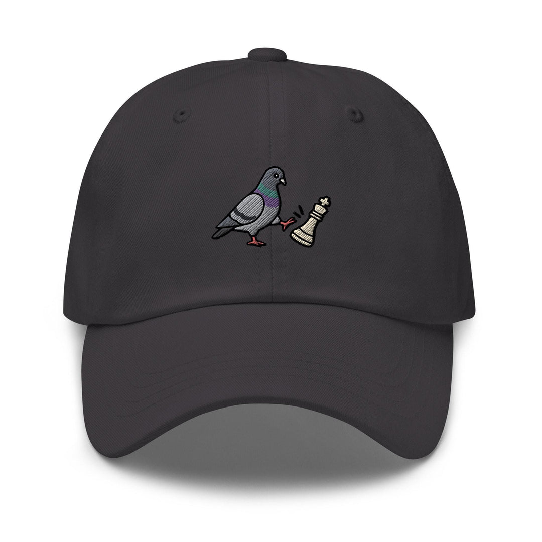 Chess Pigeon Embroidered Dad Cap, Funny Pigeon Chess Hat, Sassy Bird Baseball Cap, Gift for Chess Player or Bird Lover