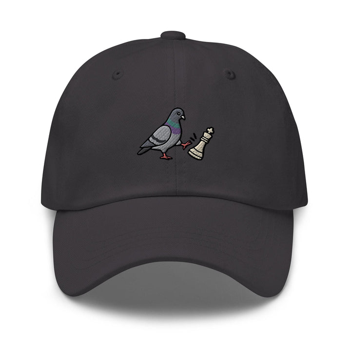 Chess Pigeon Embroidered Dad Cap, Funny Pigeon Chess Hat, Sassy Bird Baseball Cap, Gift for Chess Player or Bird Lover