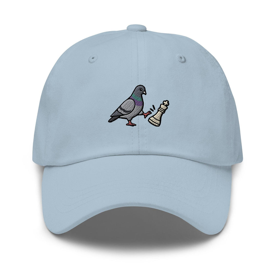 Chess Pigeon Embroidered Dad Cap, Funny Pigeon Chess Hat, Sassy Bird Baseball Cap, Gift for Chess Player or Bird Lover
