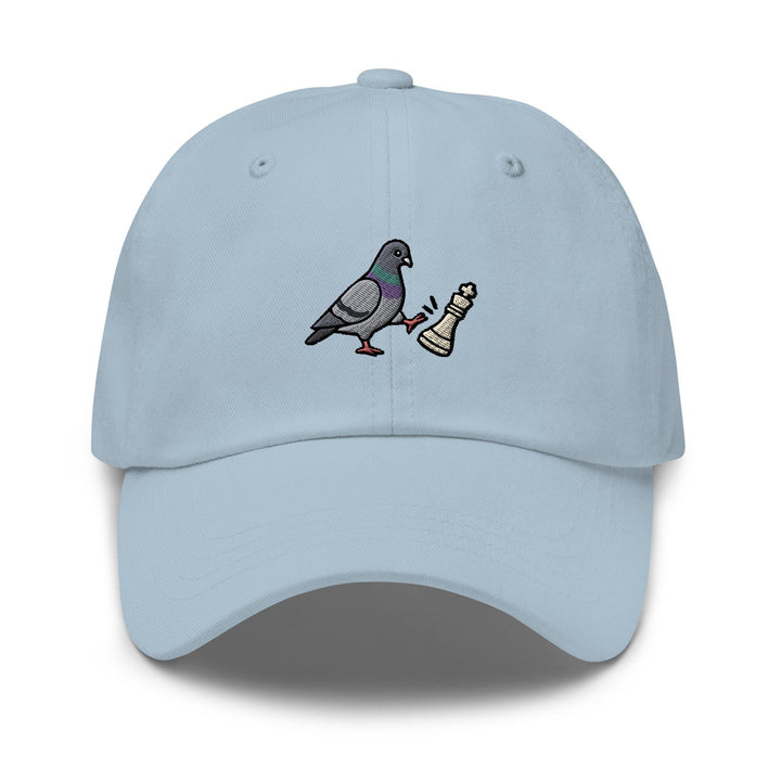 Chess Pigeon Embroidered Dad Cap, Funny Pigeon Chess Hat, Sassy Bird Baseball Cap, Gift for Chess Player or Bird Lover