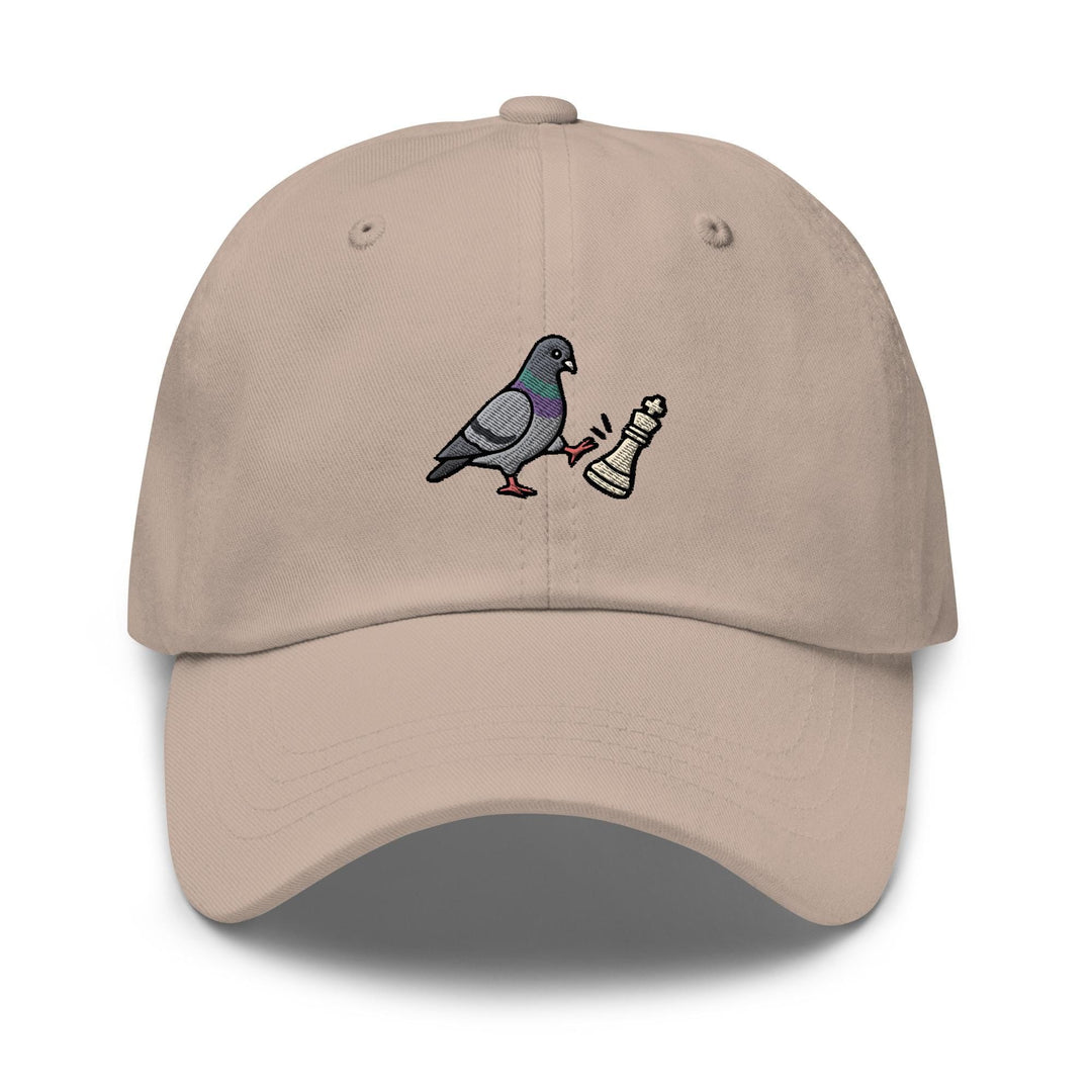 Chess Pigeon Embroidered Dad Cap, Funny Pigeon Chess Hat, Sassy Bird Baseball Cap, Gift for Chess Player or Bird Lover