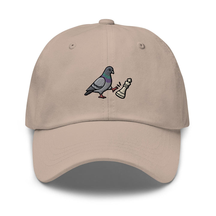 Chess Pigeon Embroidered Dad Cap, Funny Pigeon Chess Hat, Sassy Bird Baseball Cap, Gift for Chess Player or Bird Lover